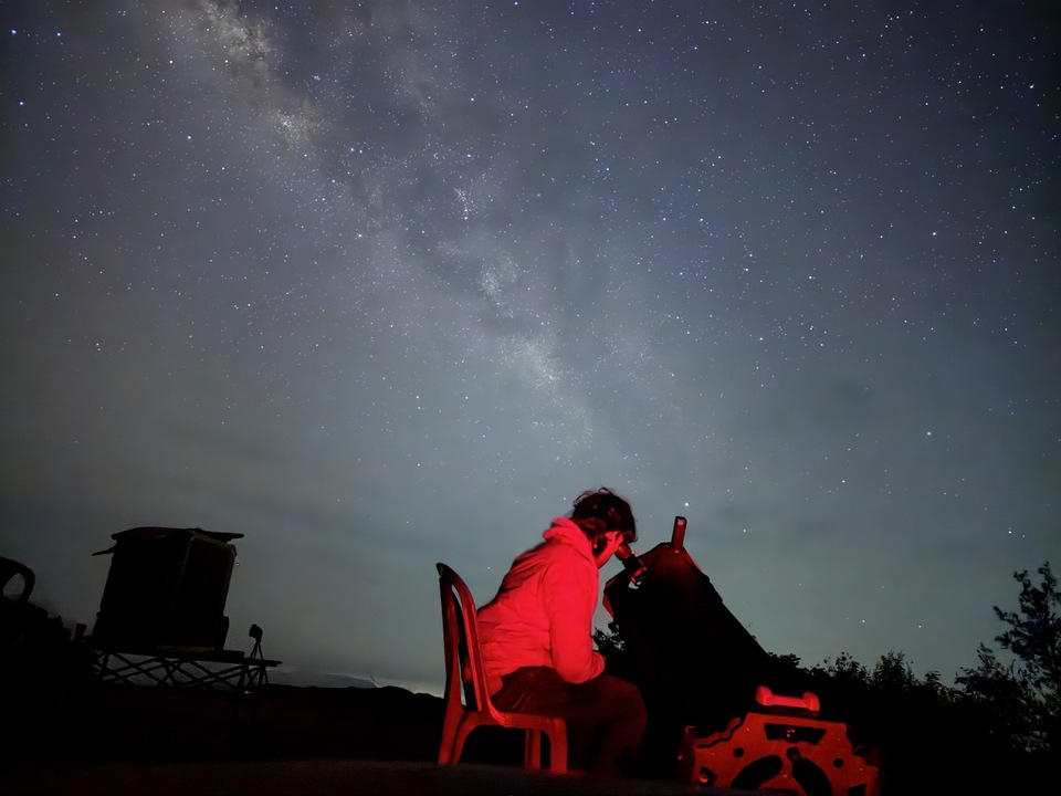 A view of the Milky Way further south of the stinger of Scorpius, the part that is invisible from California